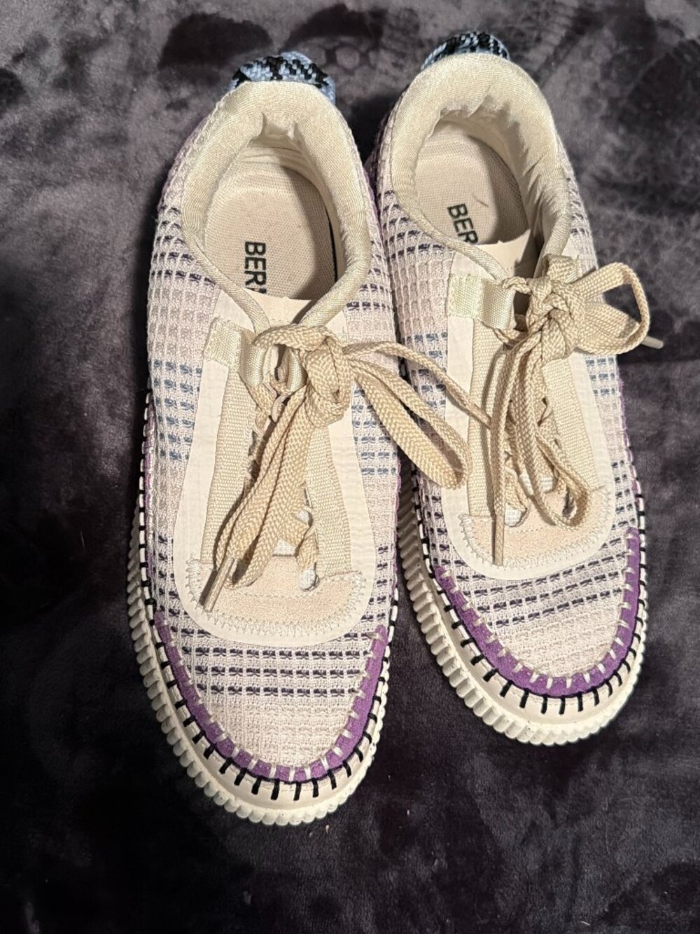 Berness - Knit Tweed Sneakers - Purple - 10